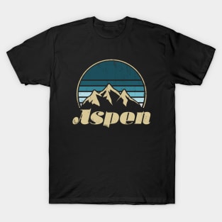 Aspen Retro Vintage Mountains T-Shirt